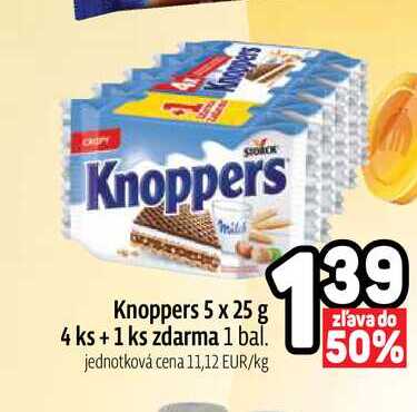 Knoppers 5 x 25 g 