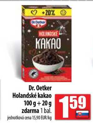 Dr. Oetker Holandské kakao 100 g 