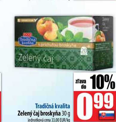 Zelený čaj broskyňa 30 g 