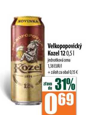 Velkopopovický Kozel 12 0,5 l
