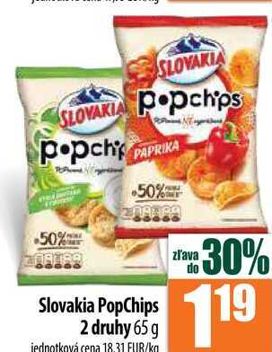 Slovakia PopChips 2 druhy 65 g 