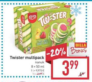 Algida Twister multipack nanuk 8 x 50 ml