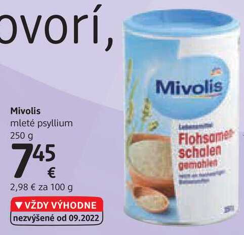 Mivolis mleté psyllium, 250 g