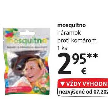mosquitno náramok proti komárom, 1 ks