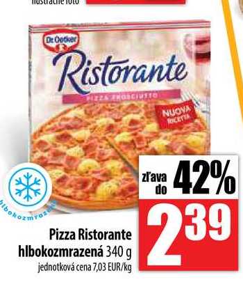 Pizza Ristorante hlbokozmrazená 340 g