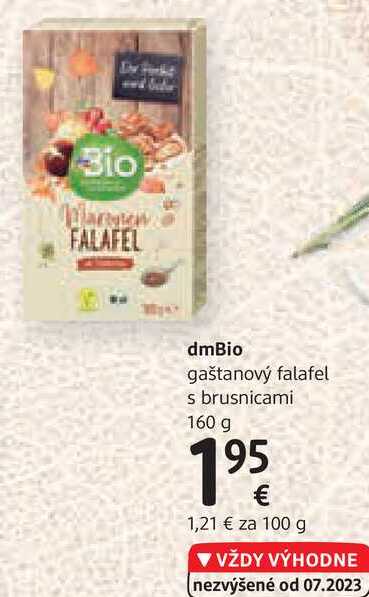 dmBio gaštanový falafel s brusnicami, 160 g