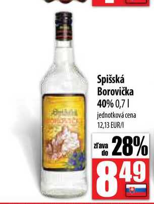 Spišská Borovička 40% 0,7 l 