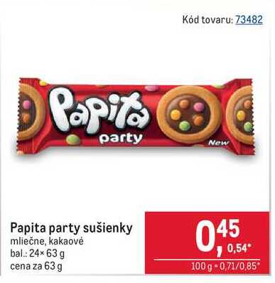 Papita party sušienky 63 g