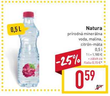 Natura prírodná minerálna voda ochutená 0,5 l v akcii | Zlacnene.sk