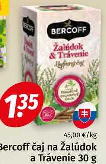 Bercoff čaj na žalúdok a Trávenie 30 g v akcii