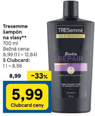 Tresemme šampón na vlasy, 700 ml v akcii | Zlacnene.sk