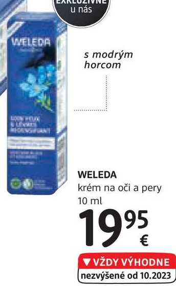 WELEDA krém na oči a pery, 10 ml