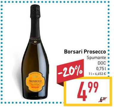 ARCHIV Borsari Prosecco Spumante DOC 0 75 l v akcii platn do