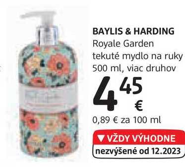 BAYLIS & HARDING Royale Garden tekuté mydlo na ruky, 500 ml
