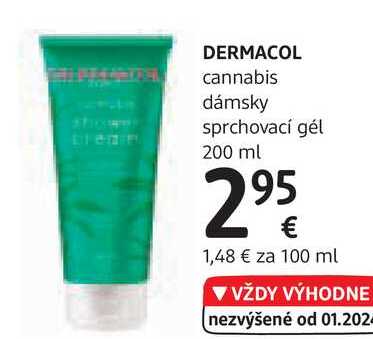 DERMACOL cannabis dámsky sprchovací gél, 200 ml 