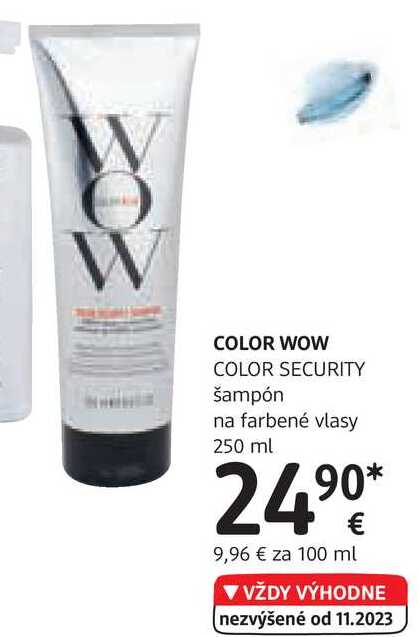 COLOR WOW COLOR SECURITY šampón na farbené vlasy, 250 ml 