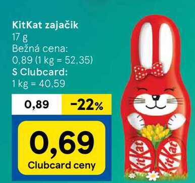 KitKat zajačik, 17 g 