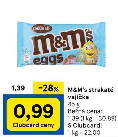 M&M's strakaté vajíčka, 45 g 