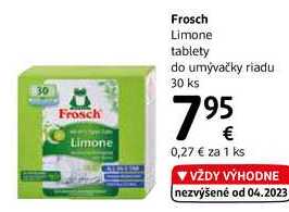 Frosch Limone tablety do umývačky riadu, 30 ks