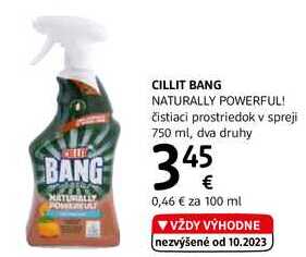 CILLIT BANG NATURALLY POWERFUL! čistiaci prostriedok v spreji, 750 ml