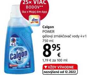 Calgon POWER gélový změkčovač vody 4v1, 750 ml