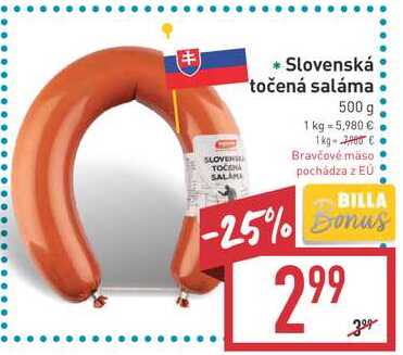 Mecom Slovenská točená saláma 500 g
