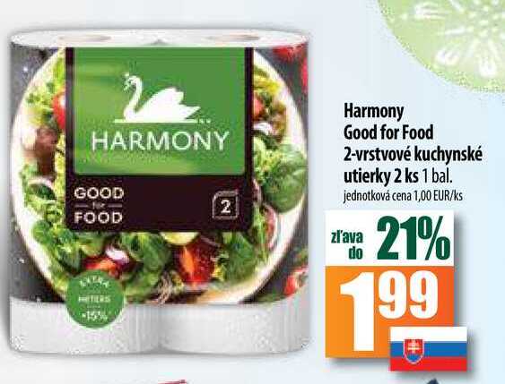 Harmony Good for Food 2-vrstvové kuchynské utierky 2 ks