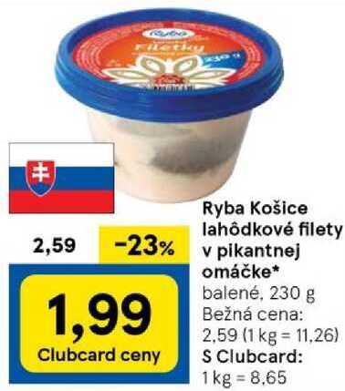 Ryba Košice lahôdkové filety v pikantnej omáčke, 230 g
