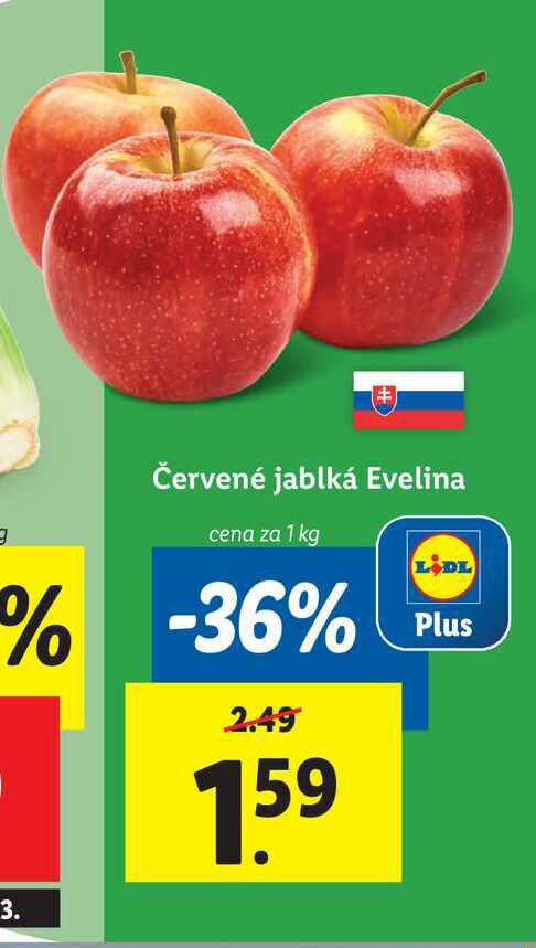 Červené jablká Evelina 1 kg 
