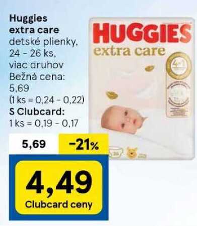Huggies extra care, 24-26 ks