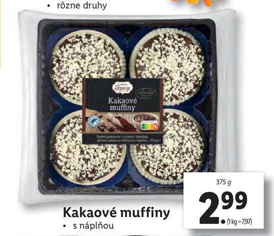 Kakaové muffiny 375 g 