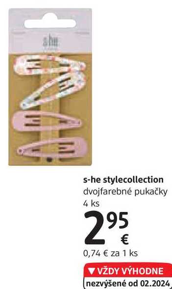 s-he stylecollection dvojfarebné pukačky, 4 ks 