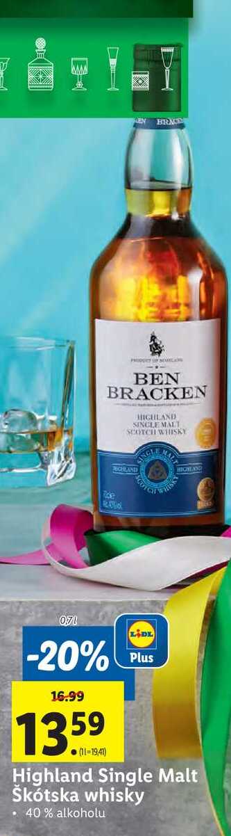 Highland Single Malt Škótska whisky 0,7 l 