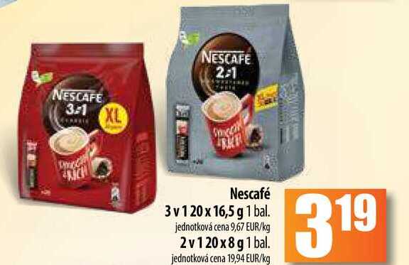 Nescafé 3 v 1 20 x 16,5 g