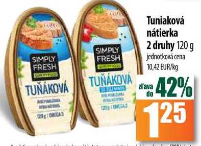 Tuniaková nátierka 2 druhy 120 g