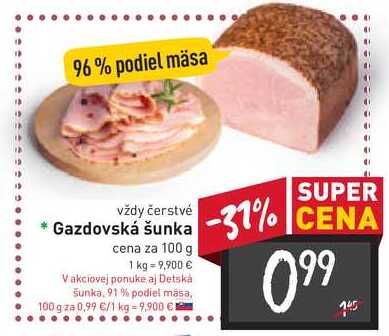 Gazdovská šunka 100 g 