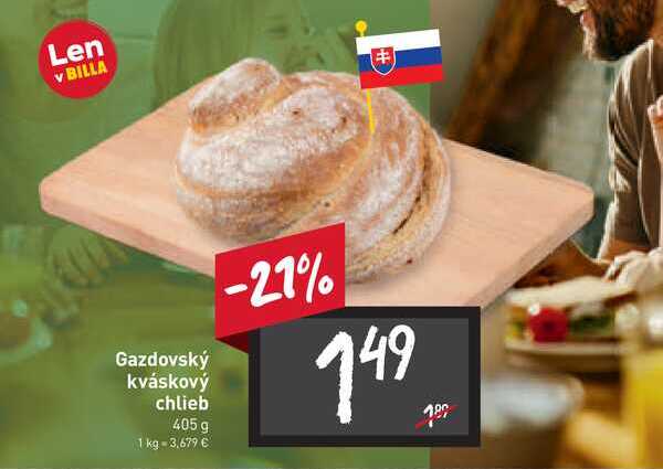 Gazdovský kváskový chlieb 405 g  