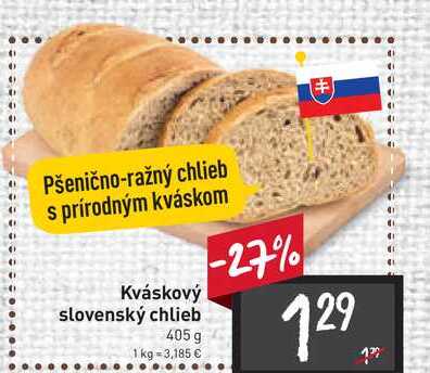 Kváskový slovenský chlieb 405 g