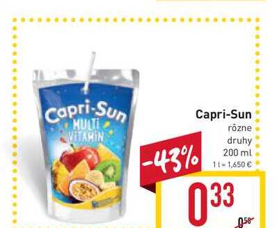 Capri-Sun rôzne druhy 200 ml