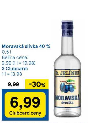 Moravská slivka 40%, 0,5 l