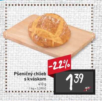 Pšeničný chlieb s kváskom 410 g 