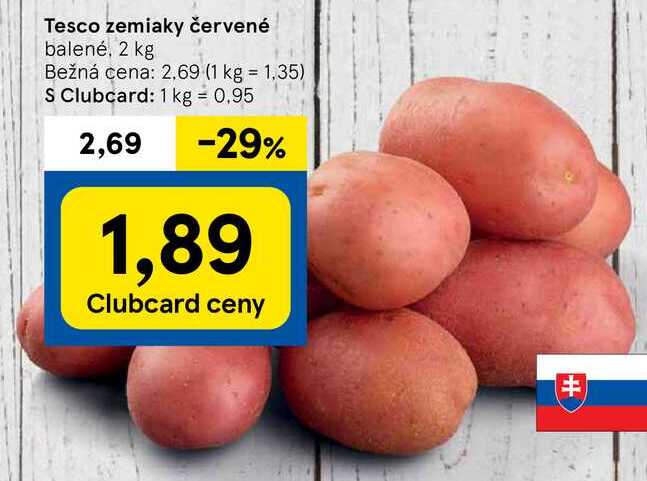 Tesco zemiaky červené, 2 kg 