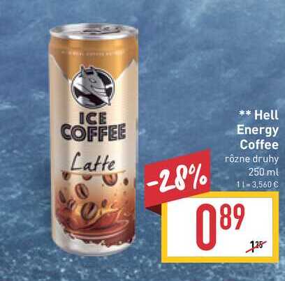 Hell Energy Coffee rôzne druhy 250 ml