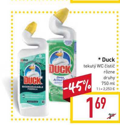 Duck tekutý WC čistič rôzne druhy 750 ml 