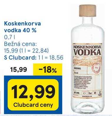Koskenkorva vodka 40 %, 0,7 l