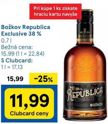 Božkov Republica Exclusive 38 %, 0,7 l