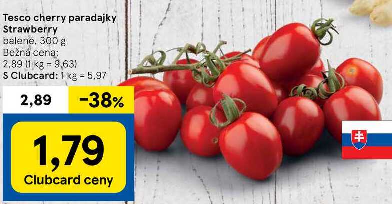 Tesco cherry paradajky Strawberry, 300 g