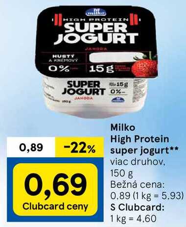 Milko High Protein super jogurt, 150 g 
