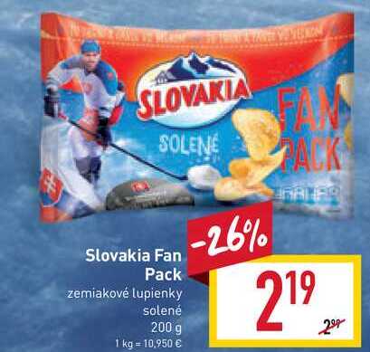 Slovakia Fan Pack zemiakové lupienky solené 200 g