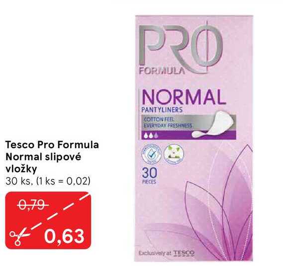 Tesco Pro Formula Normal slipové vložky 30 ks